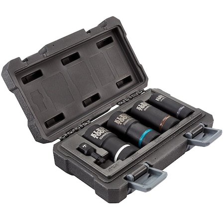 Klein Tools 1/2"; 5-Piece Set Drive Impact Socket Set, 5 pcs 66050E