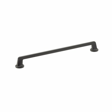 Schaub 12in Center to Center Northport Flat Cabinet Pull Matte Black Finish 204-MB