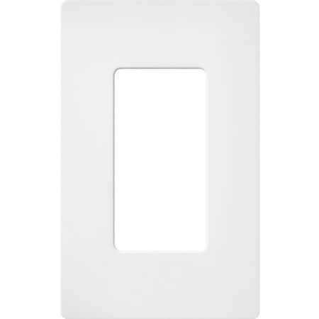 Lutron Designer Wall Plates, Number of Gangs: 1 Satin Finish, Snow SC-1-SW
