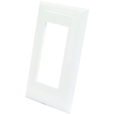 Us Hardware Wallplate, Plastic, White E-122C