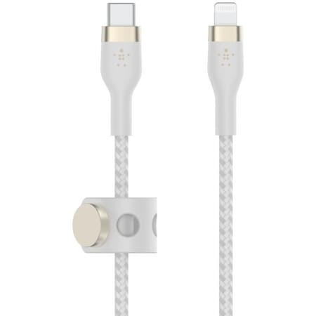 Belkin USB-C TO LTG, BRAID SIL, 2M, WHT CAA011BT2MWH