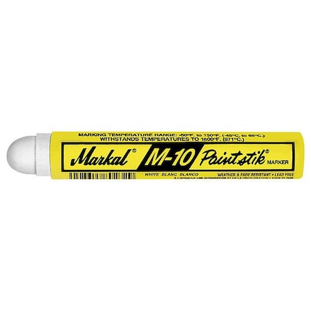 Markal SolidPaintMarker, 4-3/4inL, White, Paint 82020G