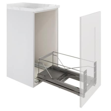 Kessebohmer Waste Frame Single Silver Narrow 2506540102