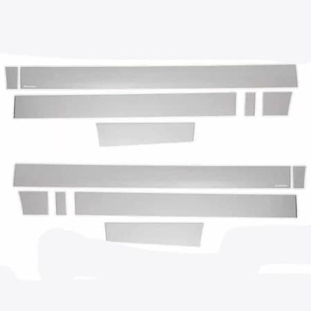 Putco Rocker Panel Protector, 12 Piece; Polished; Stainless Steel; 4-1/4 Inch 9751472