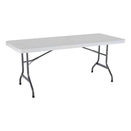 Slugfest Supplies 6 ft. Folding Utility Table, White Granite SL1603113