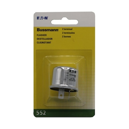Eaton Bussmann Thermal Flasher, 12 V Battery, 12.8 A, 2 -Terminal, 4-3/4 in L BP/552-RP