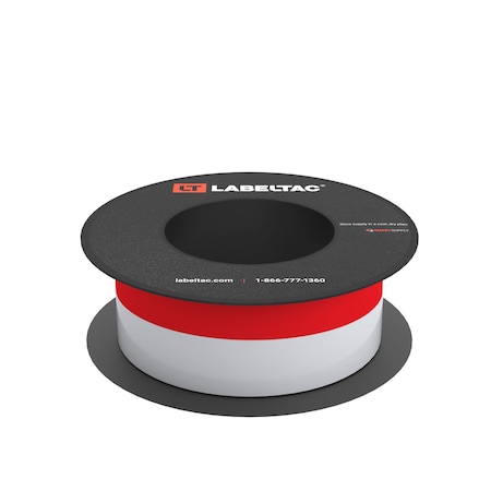 Labeltac Printable Cable Wraps 2in x 70ft, 0.5in Printable LT9, Red LT204WW-C