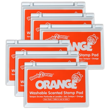 Ready 2 Learn Washable Stamp Pad, Orange Scented, Orange, 6PK CE10079