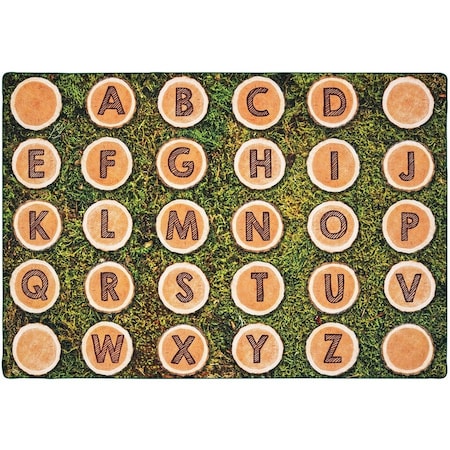 Carpets For Kids 60616 6 x 9 ft. Rectangle Alphabet Tree Rounds Seating Rug 60616