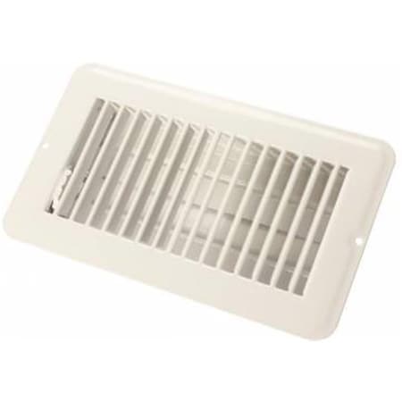 Powerhouse 4 x 8 in. Floor Registers Dampered Metal - White PO3565066