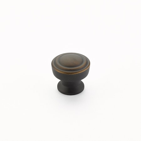 Schaub 1-1/4in Menlo Park Round Cabinet Knob Ancient Bronze Finish 533-ABZ
