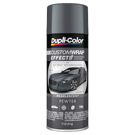 Vht Paint Custom Wrap Effects Removable Coating; Pewter; Aerosol Can; 11 Ounce CWRC818