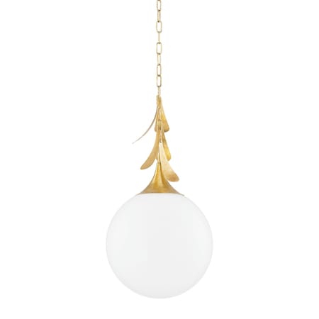 Mitzi Home Ec. X Victoria 1 Light Pendant 28 In. Vintage Gold Leaf H812701L-VGL