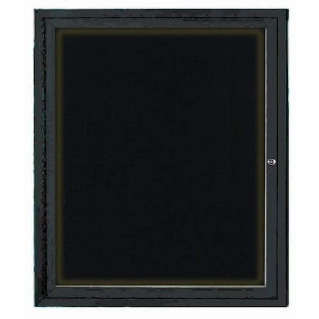 Aarco Illuminated Outdoor Enclosed Directory w/ Al Frame, Powder Coated Black, 36''Hx30''W OADC3630IBK