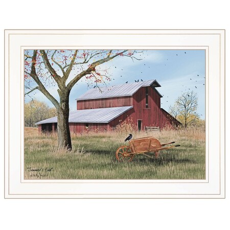 Homeroots Summers End 1 White Framed Print Wall Art 404484