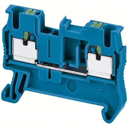 Schneider Electric Terminal Block, Push-In, Blue NSYTRP22BL