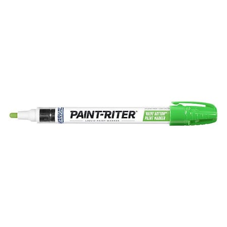 Markal Paint Marker, Medium Tip, Light Green Color Family, Paint 96828