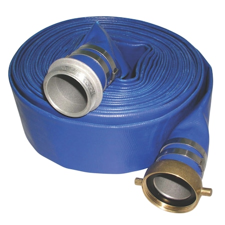 Jason Industrial 1-1/2 X 50 BLUE PVC DISCHARGE MXF ALUM/BRASS, PIN LUG, PVC BLUE DISCHARGE MXF ALUM/BRASS, PIN LUG 4502-1500-050AB