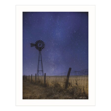 Homeroots Starlit Night White Framed Print Wall Art 529991