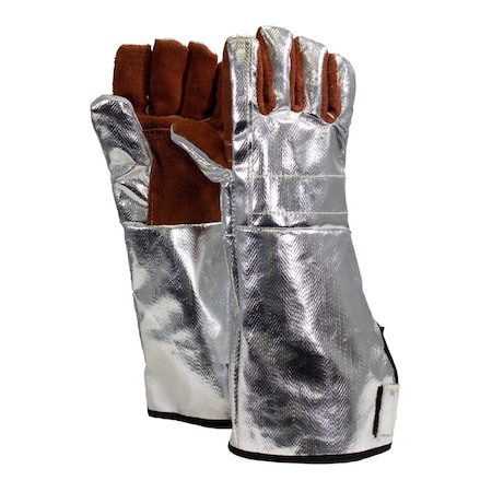 National Safety Apparel Aluminized Extreme Heat Glove, Leather DJX17SPEC3