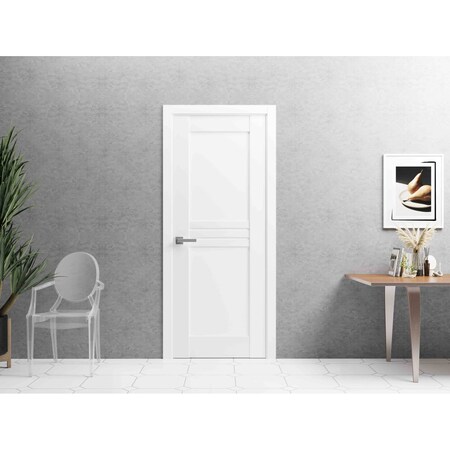 Vdomdoors Closet Bypass Interior Door, 72" x 80", Chocolate MELA7444ID-WS-18