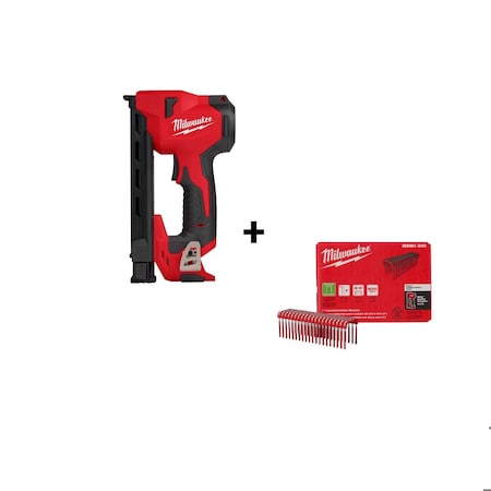 Milwaukee Tool Staple Gun Kit, 18 ga, 12 V DC 2448-20, MNM1-600