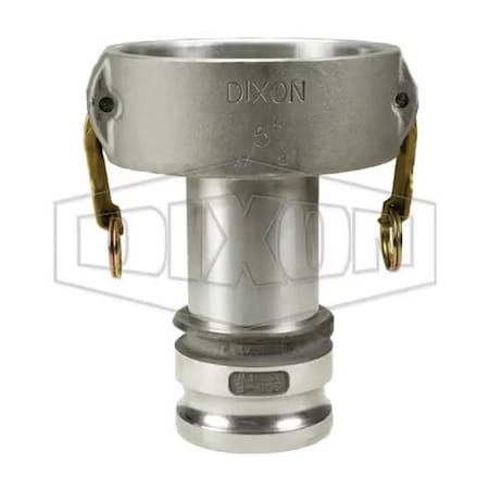 Dixon Type DA Cam and Groove Reducing Coupler, 3 x 5 in Nominal, Coupler x Adapter End Style, Aluminum, Do 5030-DA-AL