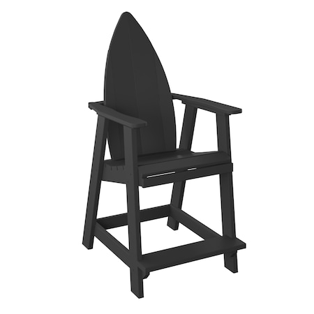 Polybird SURFBOARD NOSE BALCONY CHAIR.        BLACK POLYBIRD P83