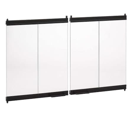 Perfectpillows 42 in. Extruded Aluminum Bi-Fold Doors - Black PE1070964