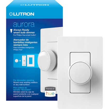 Lutron DIMMER PADDLE SWITCH WHT Z3-1BRL-PKGD-WH