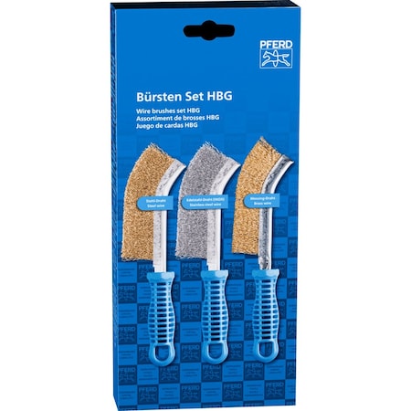 Pferd PFERD POS brush set HBG 1 row stainless steel  brass wire 0.01in dia. 89386
