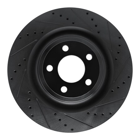 Dynamic Friction Co DFC Brake Rotor - Drilled and Slotted - Black 633-54278R