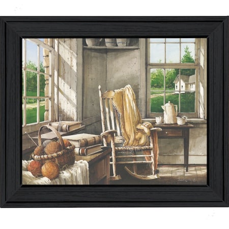 Homeroots Corner Comforts Black Framed Print Wall Art 415980