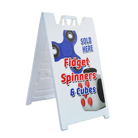 Signmission Fidget Spinners & Cubes, A-Frame & 2 Sign Inserts, Heavy-Duty Plastic Frame SBHD-C-2436-Fidget Spinners & Cubes