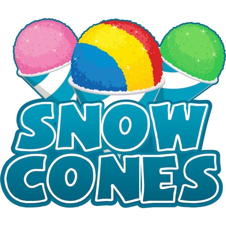 Signmission Snow Cones, 12 Inch, Decal D-DC-12-Snow Cones
