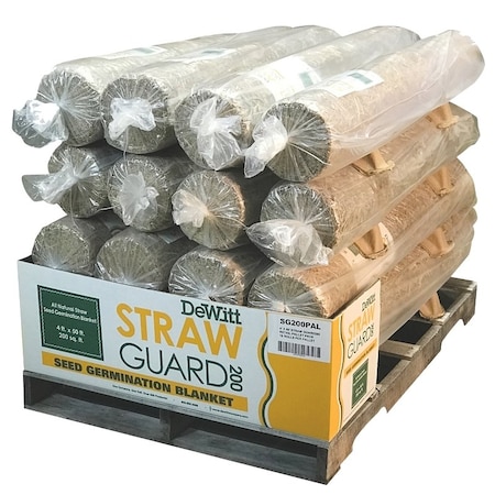 Dewitt SG200CS Straw Guard, 50 ft L, 4 ft W, Single Photodegradable Netting SG200PAL