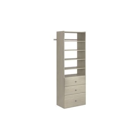 Easy Track Premium Tower Closet Organizer Kit, Weathered Grey PH40-CG