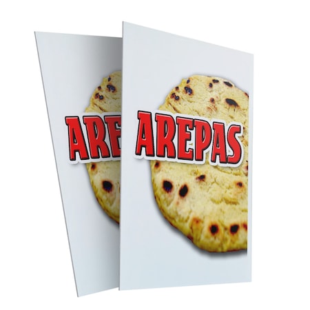 Signmission Arepas, Plastic Signs Only 24 Inch x 36 Inch, Corrugated Plastic, 2PK CSB-2436-2PACK-Arepas