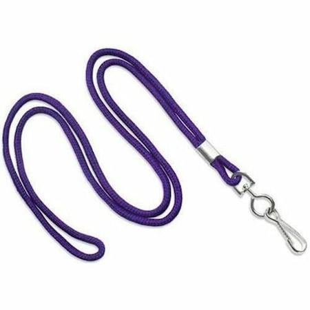 Brady LANYARD STANDARD, PURPLE, ROUND WOVEN LANYARD W/NICKEL PLATED STEEL SWIVEL HOOK 2135-3013