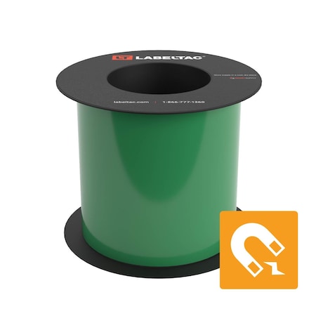 Labeltac Magnetic Supply 5in x 25ft LT9, Green LT505M-C