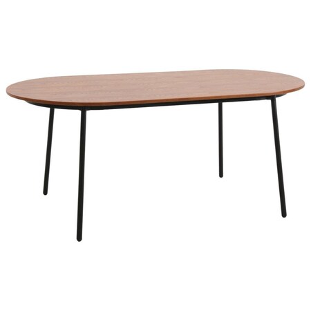 Leisuremod Oval 70.9 in W, 29.5 in L, MDF/Steel, Walnut TT70WN