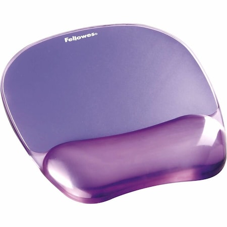 Fellowes Crystalsreg Gel MousepadWrist Rest Purple, Purple FEL91441
