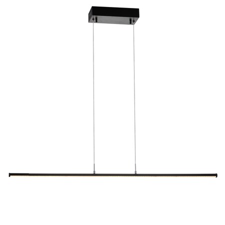 Jonathan Y Conley 39.5" Dimmable Adjustable Integrated LED Metal Linear Pendant, Black JYL7023B