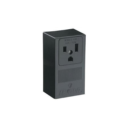 Leviton Straight Blade Receptacle, 6-50R, 50 A, 250V AC, 2 Pole, 3 Wire, Surface Mount, Isolated Ground 5378-P00