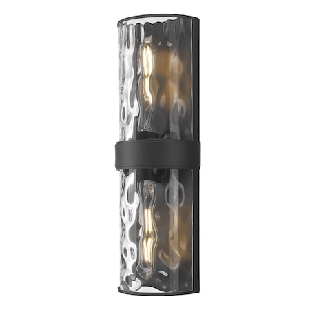 Z-Lite Meridian Matte Black 2 Light Wall Sconce 3053-2SL-MB