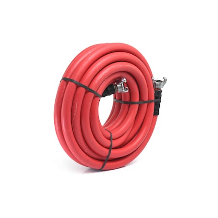 Impulse Impulse Rubber Jackhammer Hose Assembly 3/4" x 50' - Red - Universal Coupler without Bend Restrictors RVJH3450R-1