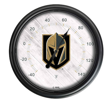 Holland Bar Stool Co Vegas Golden Knights Indoor/Outdoor LED Thermometer ODThrm14BK-08LVGdKn