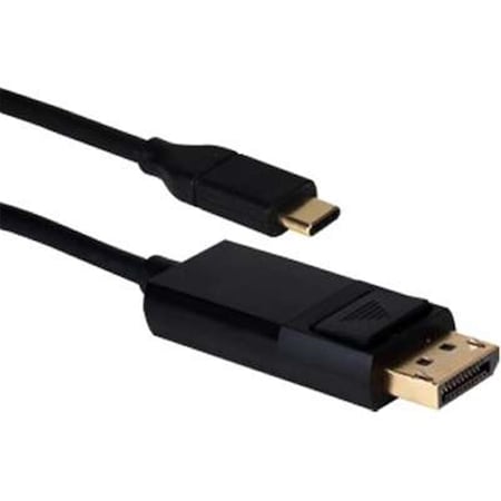 Qvs 3 ft. USB-C-Thunderbolt 3 to Displyport Video Converter Cable USBCDP-03