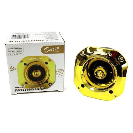 Deejay Led High Power Tweeter Single with matching crossover capacitor GOLD TBHTWGOLD