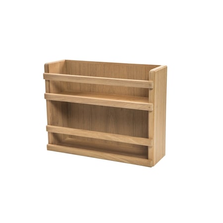 Homeroots Wall Mounted 13.13in Wood Spice Rack 478231